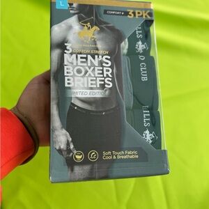 Men's Boxer Briefs 3-Pack Size Large